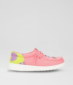 WALLY FUNK SPEBOB PAT JNR HD PINK GREEN MESH CANVAS