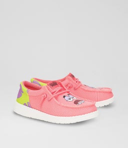 WALLY FUNK SPEBOB PAT JNR HD PINK GREEN MESH CANVAS