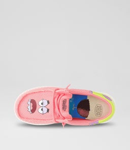 WALLY FUNK SPEBOB PAT JNR HD PINK GREEN MESH CANVAS