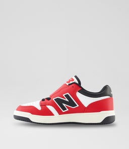 480 JUNIOR NB RED WHITE BLACK LEATHER