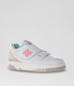 550 JUNIOR NB WHITE PINK BLUE LEATHER