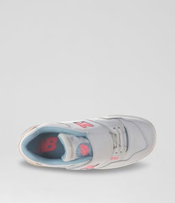 550 JUNIOR NB WHITE PINK BLUE LEATHER