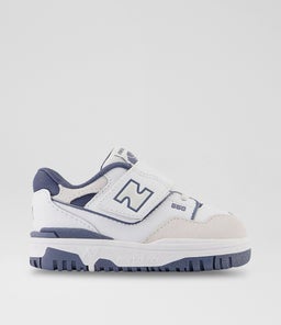 550 TODDLER NB WHITE WHITE NAVY LEATHER