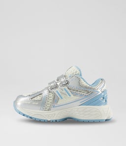 1906 TODDLER NB SILVER WHITE BLUE MESH SMOOTH
