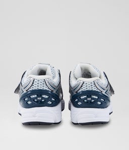1906 TODDLER NB WHITE SILVER BLUE MESH SMOOTH