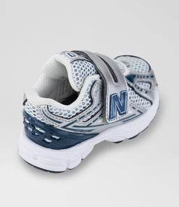 1906 TODDLER NB WHITE SILVER BLUE MESH SMOOTH