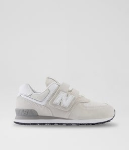 574 JUNIOR NB GREY WHITE MESH SMOOTH