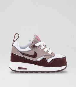 AIR MAX 1 EASY ON TODDLER NK WHITE BURGUNDY PURPLE MESH SMOOTH