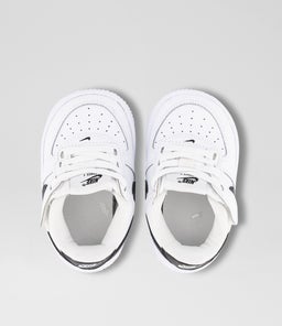 AIR FORCE 1 EASY ON TODDLER NK WHITE BLACK LEATHER