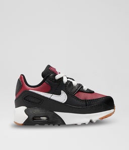 AIR MAX 90 TODDLER NK BLACK WHITE RED BROWN MESH SMOOTH