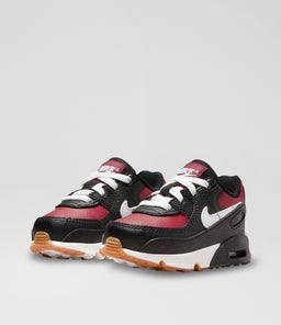 AIR MAX 90 TODDLER NK BLACK WHITE RED BROWN MESH SMOOTH