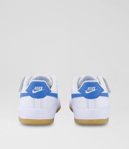 AIR FORCE 1 EASY ON JUNIOR NK WHITE BLUE LT BROWN LEATHER