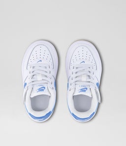 AIR FORCE 1 EASY ON JUNIOR NK WHITE BLUE LT BROWN LEATHER