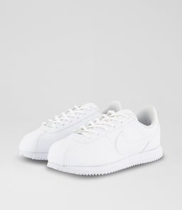 CORTEZ YOUTH NK WHITE WHITE WHITE LEATHER