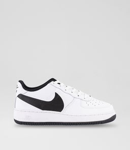 AIR FORCE 1 YOUTH NK WHITE WHITE BLACK BLACK LEATHER