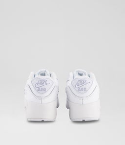 AIR MAX 90 JUNIOR NK WHITE WHITE METALLIC SILVER MESH SMOOTH