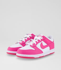 DUNK LOW JUNIOR NK WHITE LASER FUCHSIA MESH SMOOTH