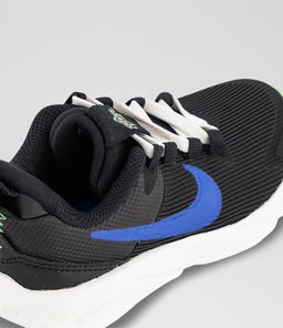 STAR RUNNER 4 JUNIOR NK BLACK BLUE WHITE MESH SMOOTH