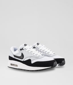 AIR MAX 1 YOUTH NK WHITE BLACK GREY LEATHER
