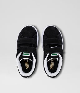 SUEDE CL JUNIOR PM BLACK WHITE SMOOTH