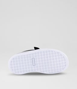 SUEDE CL JUNIOR PM BLACK WHITE SMOOTH