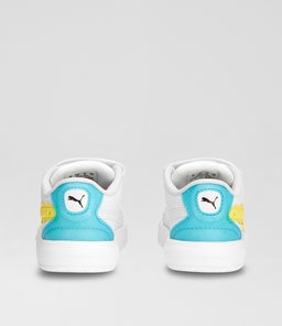 EVOLVE COURT SPNGB TODDLER PM WHITE YELLOW BLUE PINK MESH SMOOTH