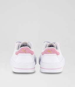 CALI COURT MATCH TODDLER PM WHITE PINK PURPLE SMOOTH