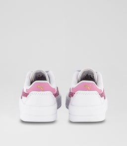 CALI COURT ANIMAL TODDLER PM WHITE PINK SMOOTH