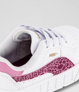 CALI COURT ANIMAL TODDLER PM WHITE PINK SMOOTH