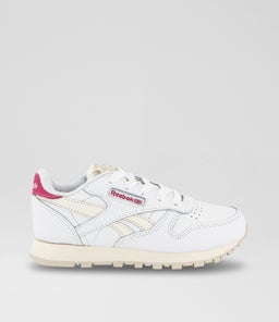 CL JUNIOR RZ WHITE CHALK PINK LEATHER