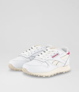 CL JUNIOR RZ WHITE CHALK PINK LEATHER