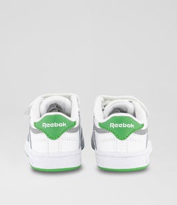 CLUB C 2V 2.0 TODDLER RZ WHITE GREEN LEATHER