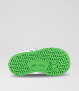 CLUB C 2V 2.0 TODDLER RZ WHITE GREEN LEATHER