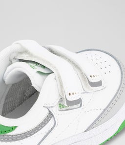 CLUB C 2V 2.0 TODDLER RZ WHITE GREEN LEATHER