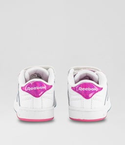 CLUB C 2V 2.0 TODDLER RZ WHITE WHITE PINK LEATHER