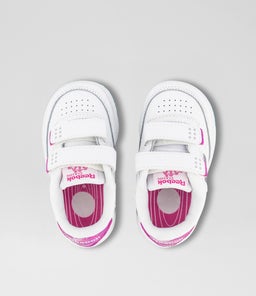 CLUB C 2V 2.0 TODDLER RZ WHITE WHITE PINK LEATHER