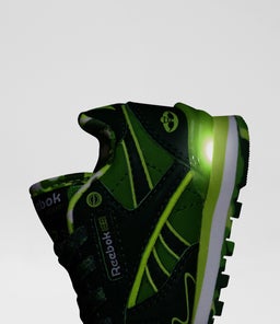 CL STEP N FLASH TDLR RZ GREEN GREEN WHITE LEATHER