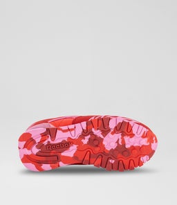 CL STEP N FLASH TDLR RZ RED PINK WHITE LEATHER