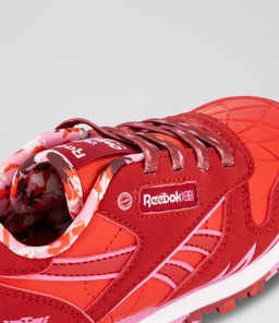 CL STEP N FLASH TDLR RZ RED PINK WHITE LEATHER