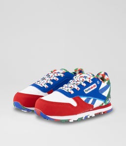 CL STEP N FLASH TDLR RZ WHITE BLUE RED LEATHER