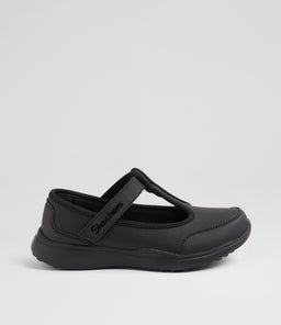 T BAR MARY JANE JNR SK BLACK BLACK SMOOTH