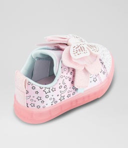SHUFFLE BRIGHTS BTRFLY TDLR SK PINK MULTI SMOOTH