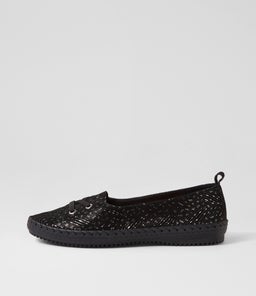 WOMANS SU BLACK&SILVER DECO SUEDE