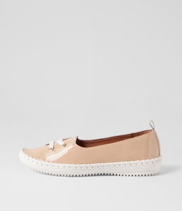 WOMANS SU NUDE WHITE SOLE PATENT LEATHER