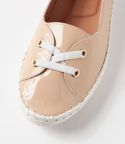WOMANS SU NUDE WHITE SOLE PATENT LEATHER
