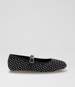 BALLET FLAT DIAMANTE JUNIOR TY BLACK DIAMANTE PU