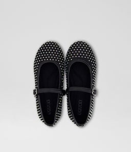 BALLET FLAT DIAMANTE JUNIOR TY BLACK DIAMANTE PU