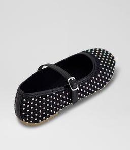 BALLET FLAT DIAMANTE JUNIOR TY BLACK DIAMANTE PU