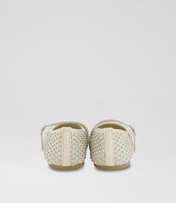 BALLET FLAT DIAMANTE JUNIOR TY OFF WHITE DIAMANTE PU