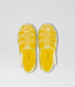CLEAR JELLY SANDAL TDLR TY YELLOW PVC